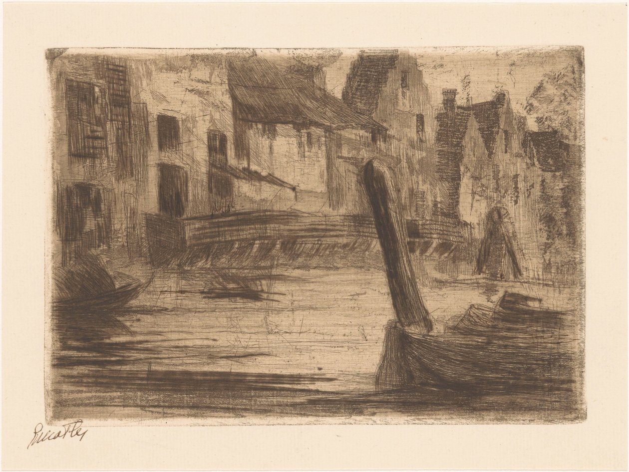Dordrecht (původní název na objektu) od Etha Fles (signed by artist)