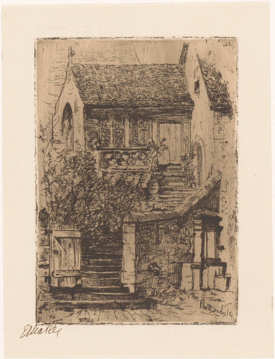 Rothenburg (původní název na objektu) od Etha Fles (signed by artist)