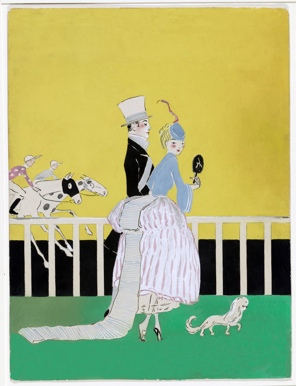 Na závodech, Vanity Fair Cover, srpen 1916, hospoda. c.1916 od Ethel McClellan Plummer