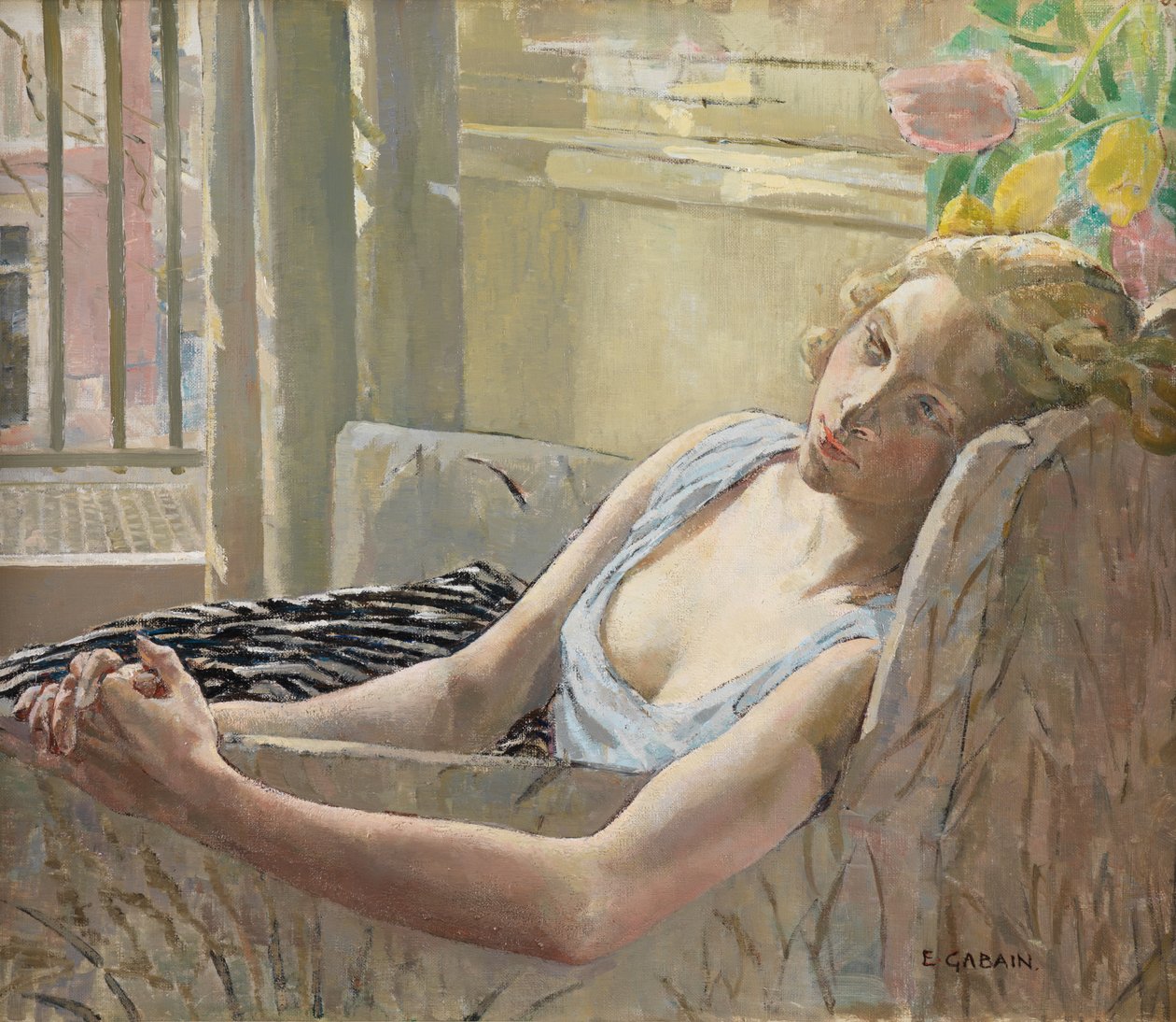 Lassitude (olej na plátně) od Ethel Gabain