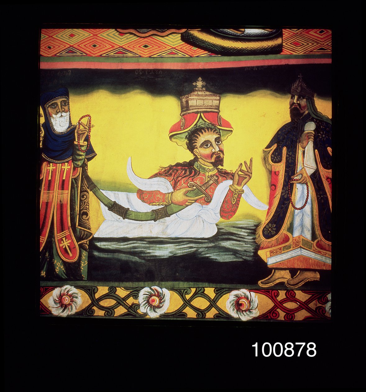 Detail z etiopské fresky v koptském kostele, c.5th-7th století od Ethiopian