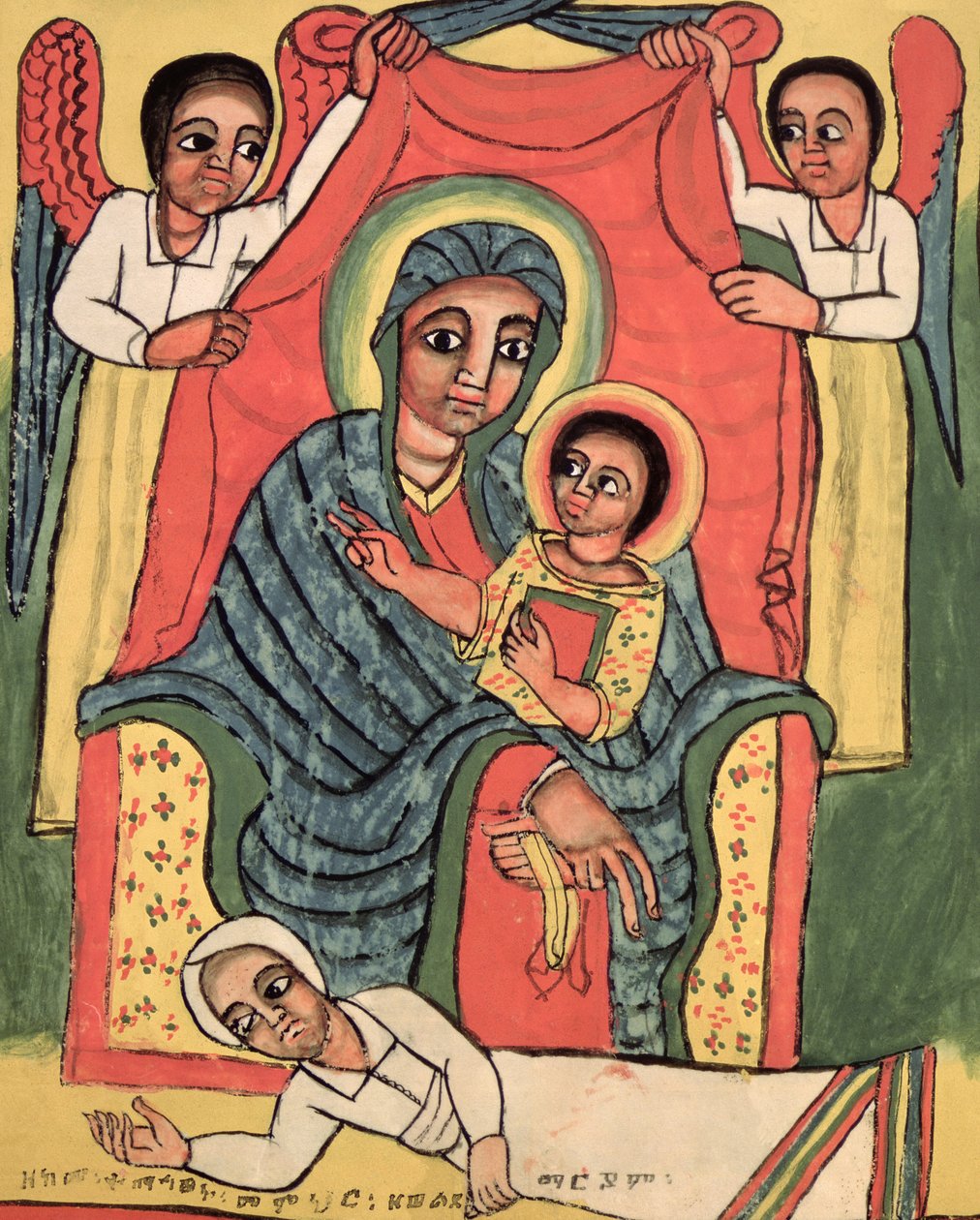 W.930 fol.46v Madona s dítětem od Ethiopian School