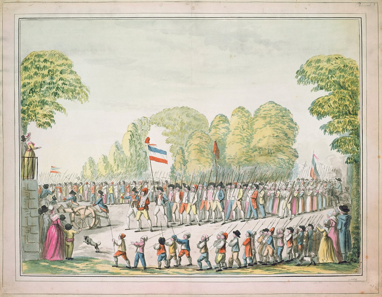 Revoluční průvod, c. 1789 od Etienne Bericourt