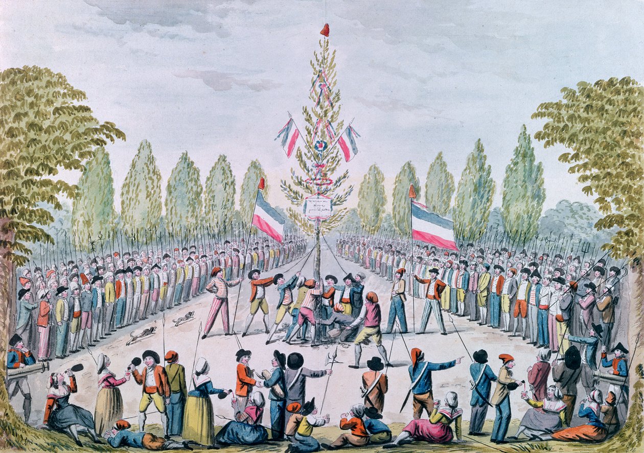 Plantáž stromu svobody během revoluce, c.1792 od Etienne Bericourt