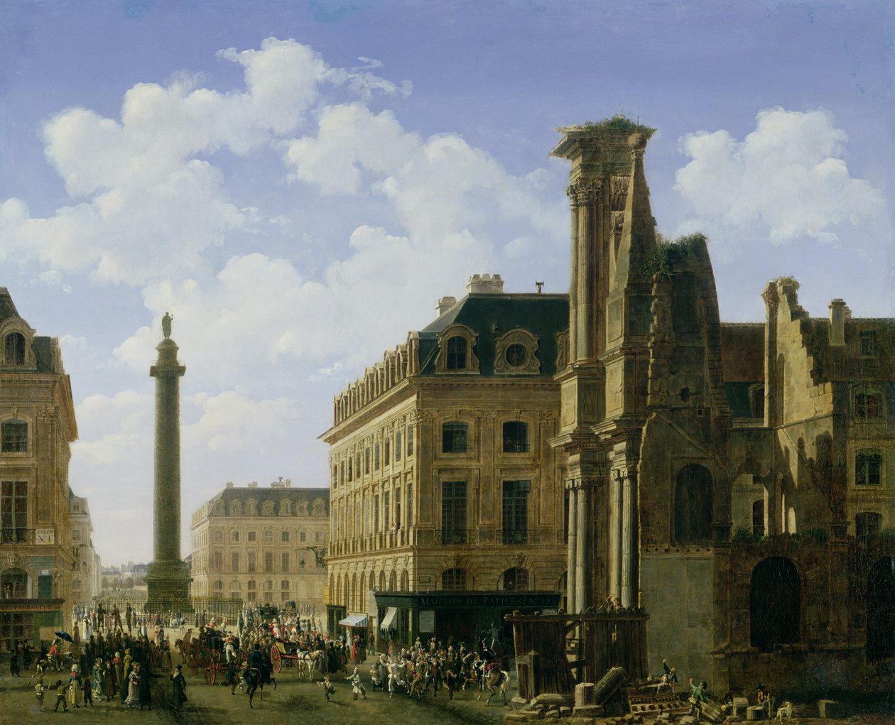 The Place Vendome, 1808 od Etienne Bouhot