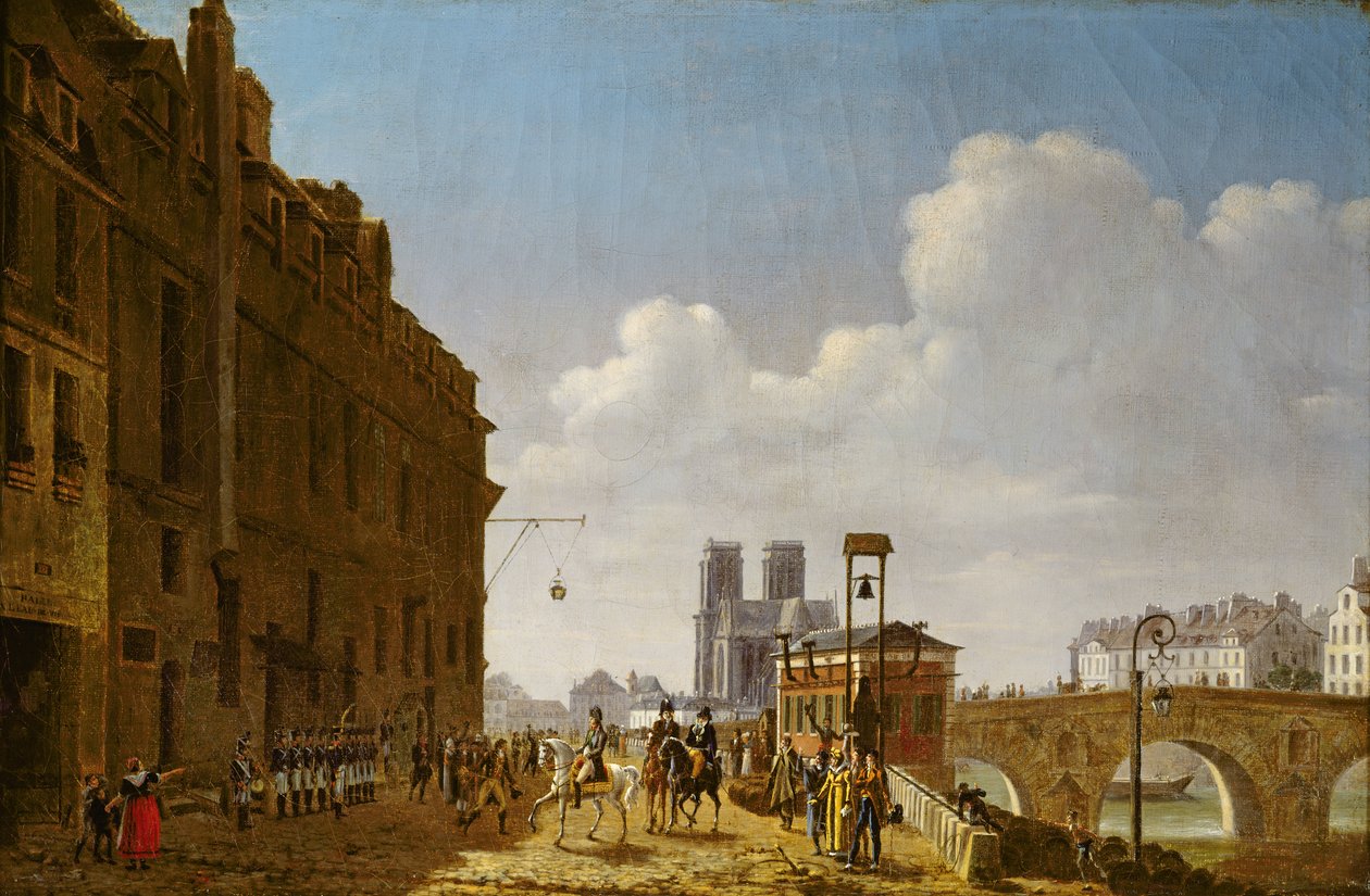 Císař Napoleon na návštěvě trhu s eau-de-vie na Quai Bercy dne 8. února 1811, 1811 od Etienne Bouhot
