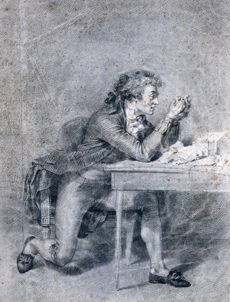 Francois Buzot (1760-94) uvažuje o portrétní miniaturě Madame Roland (1754-93) od Etienne Charles Leguay