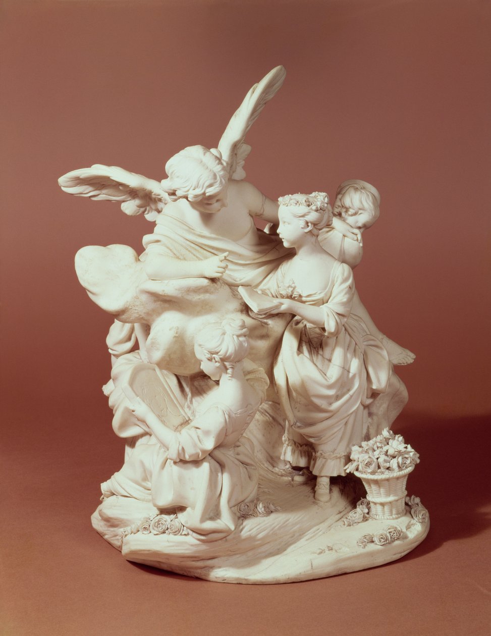Výchova k lásce, skupina Sevres, podle Bouchera, 1763 (porcelán) od Etienne Maurice Falconet