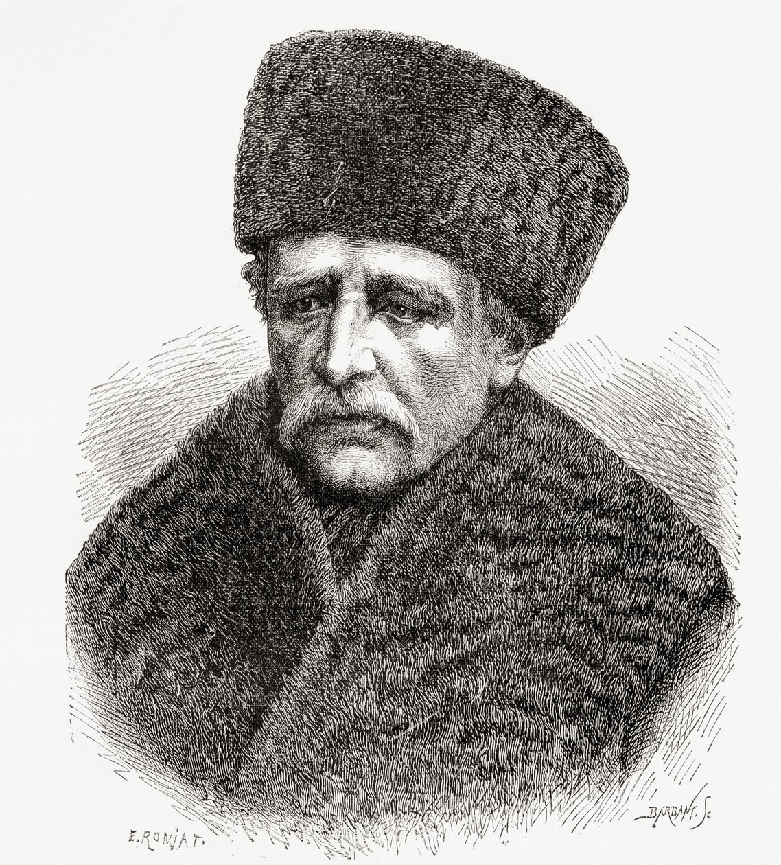 Baron Nils Adolf Erik Nordenskiold, 1878 od Etienne Antoine Eugene Ronjat