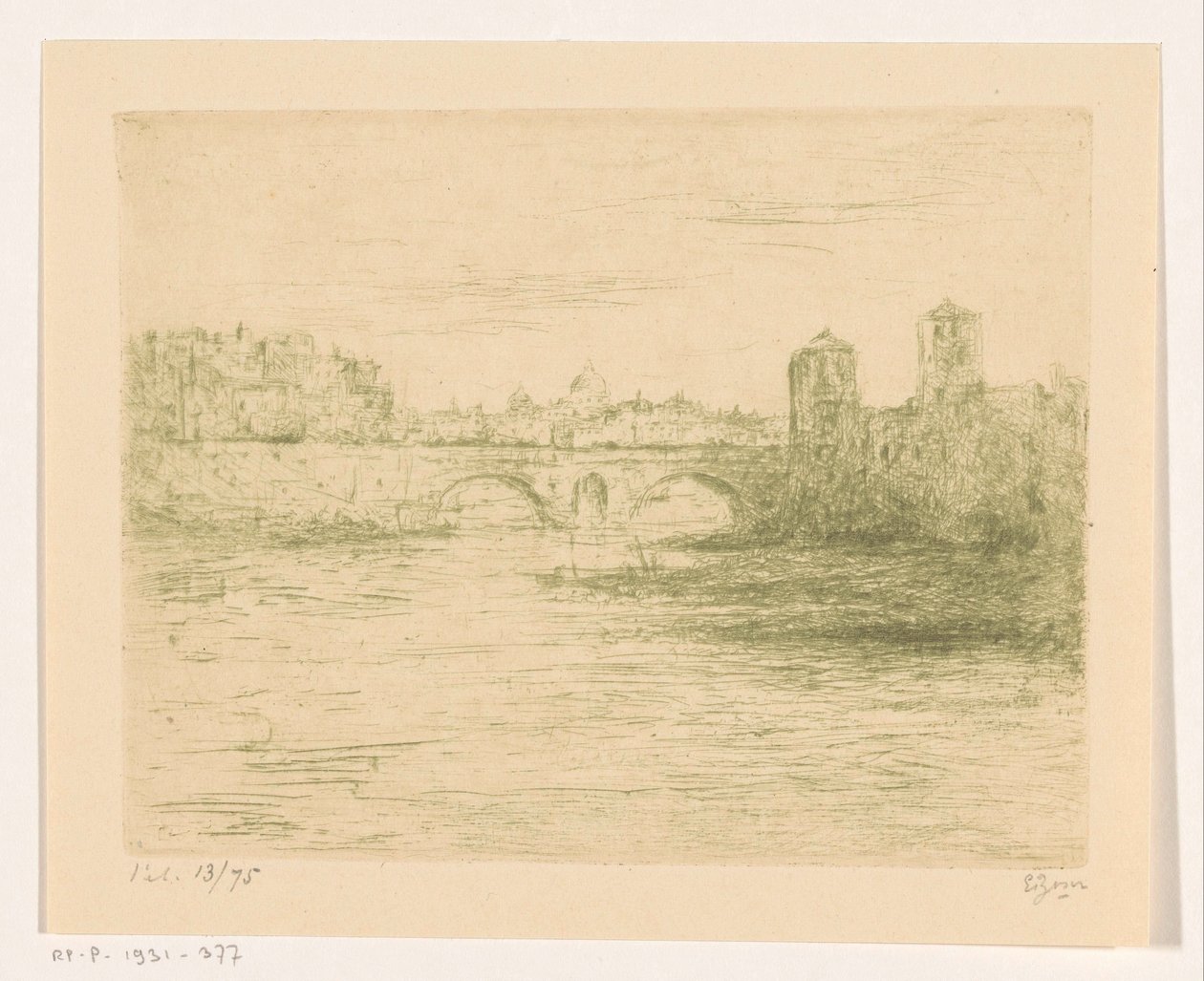 Tiber, Řím od Etienne Bosch (signed by artist)