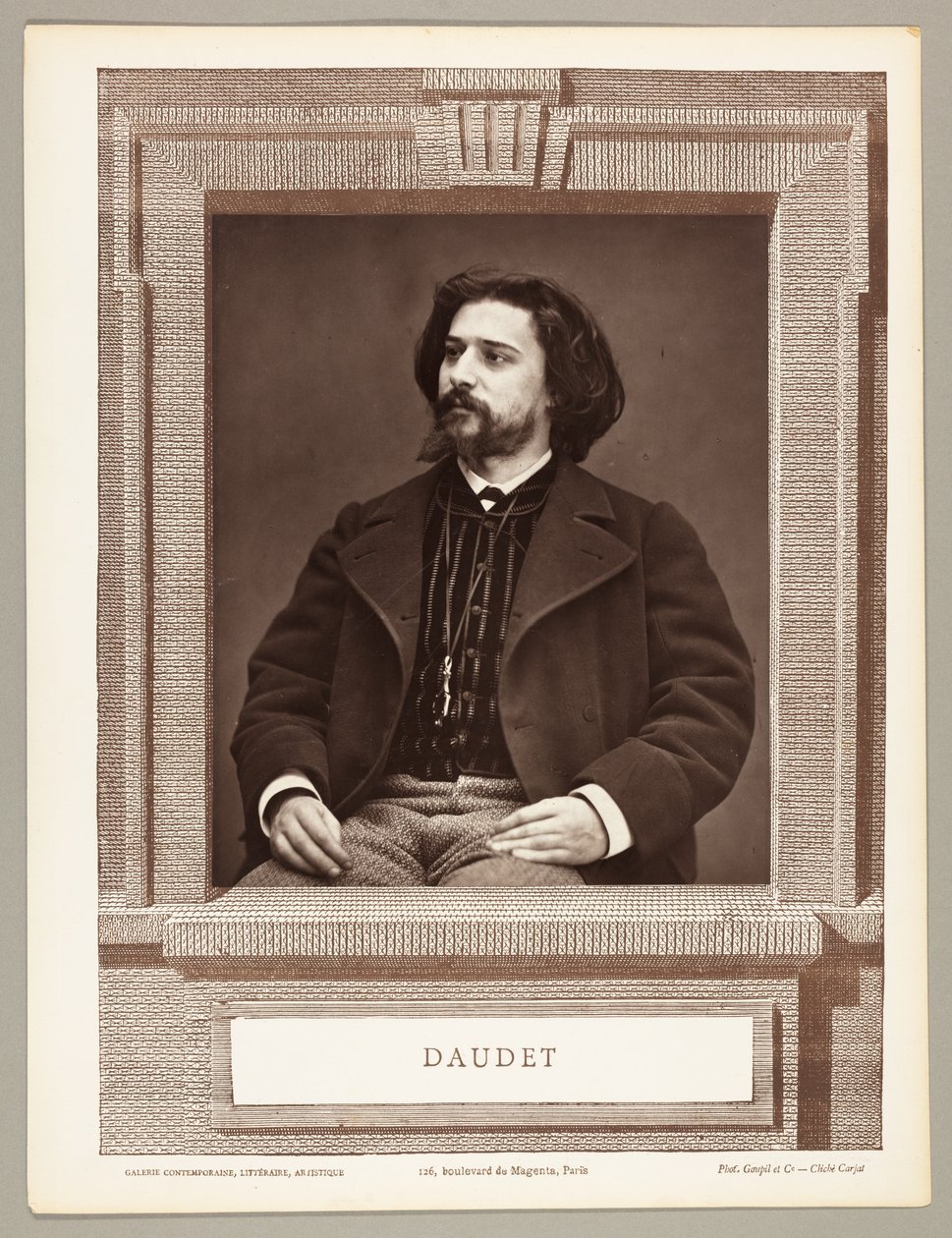 Alphonse Daudet (francouzský romanopisec, 1849-1897) od Etienne Carjat