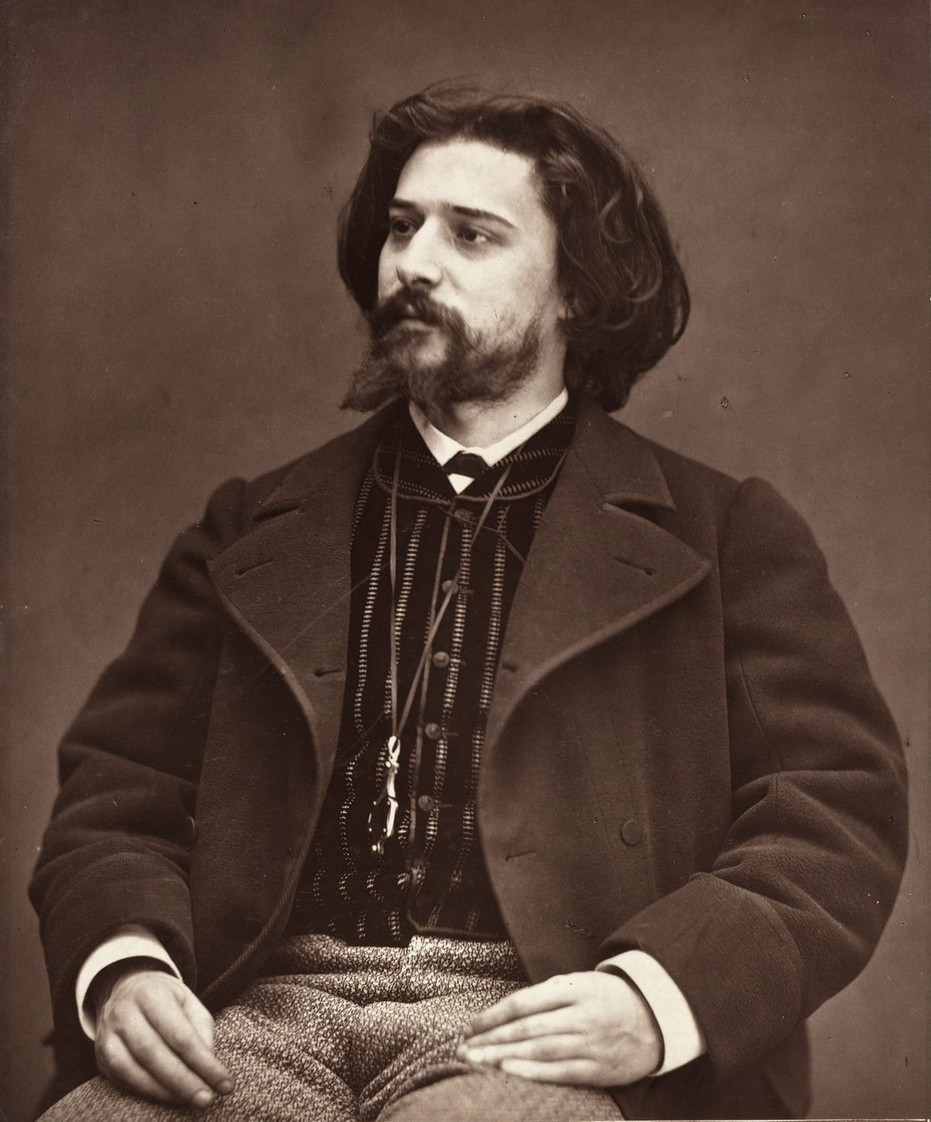 Alphonse Daudet francouzský romanopisec, 1849-1897, c. 1876. od Etienne Carjat