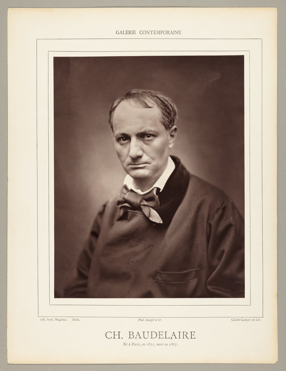 Charles Baudelaire (francouzský básník, kritik a spisovatel, 1821-1867) od Etienne Carjat