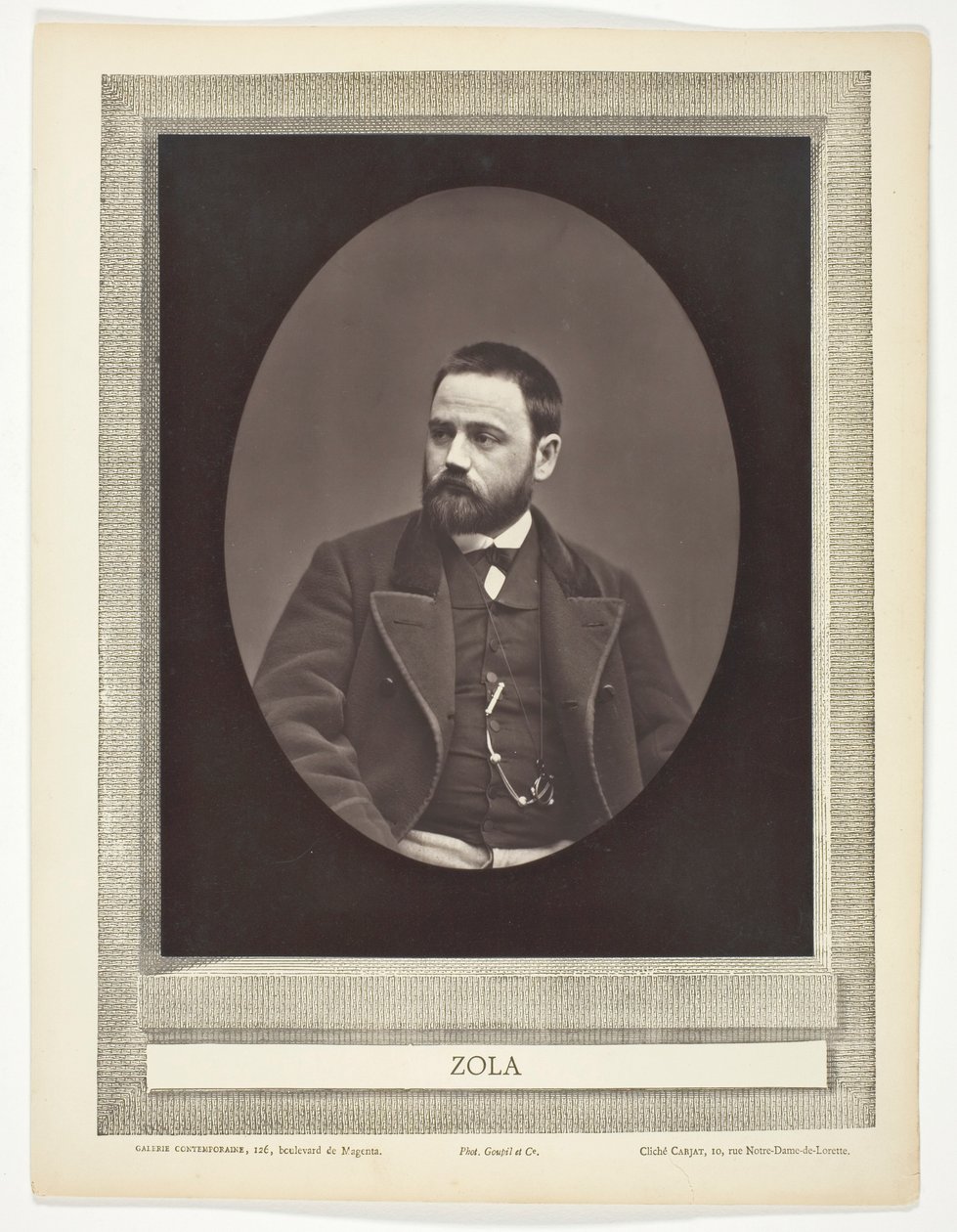 Émile Zola (francouzský romanopisec, dramatik a novinář, 1840-1902) od Etienne Carjat