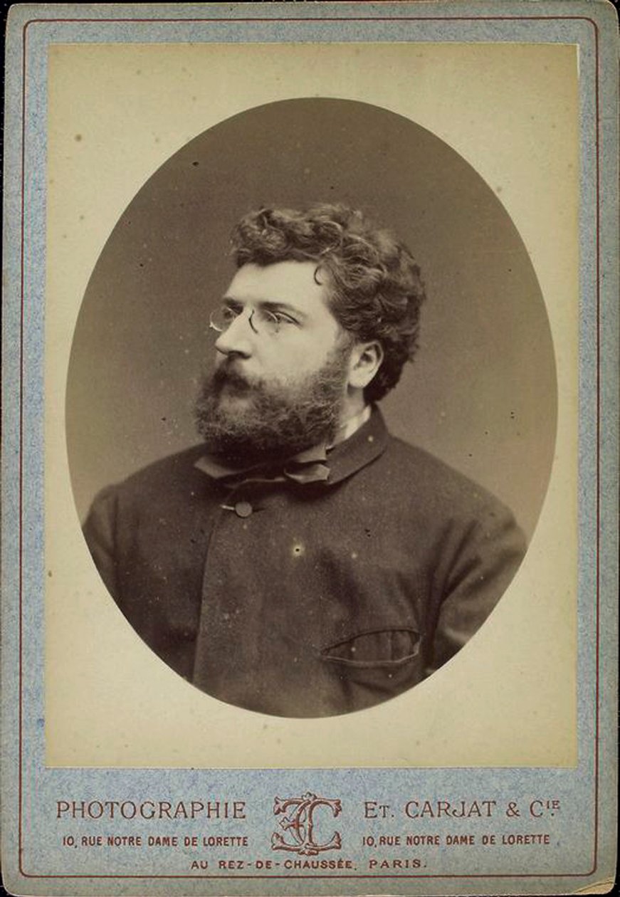Georges Bizet, francouzský skladatel a pianista, 70. léta 19. století od Etienne Carjat