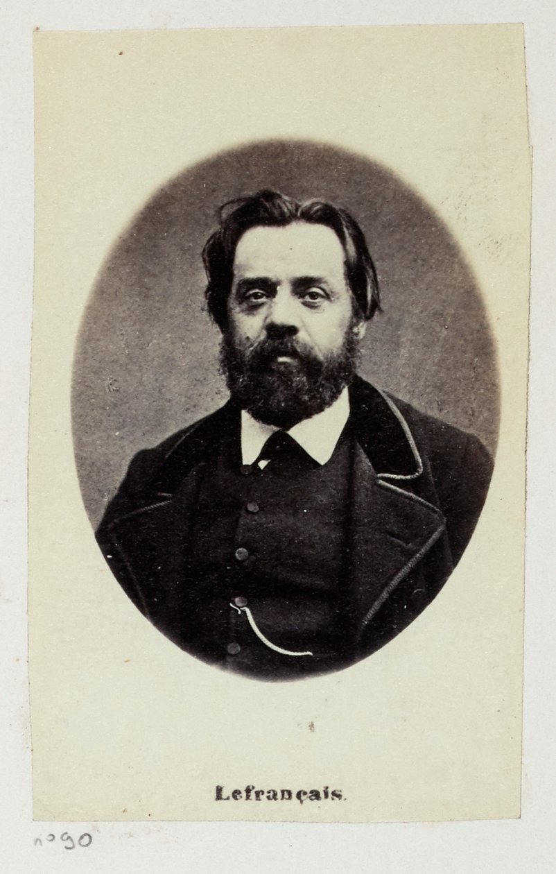 Lefrançois Adolphe Gustave, zvaný Gustave Lefrançais (1826-1901). Učitel, který roku 1849 s Pauline Roland (1805-1852) založil Sdružení socialistických učitelů. Jako člen Komuny zasedal v Komisi práce a financí.... od Etienne Carjat