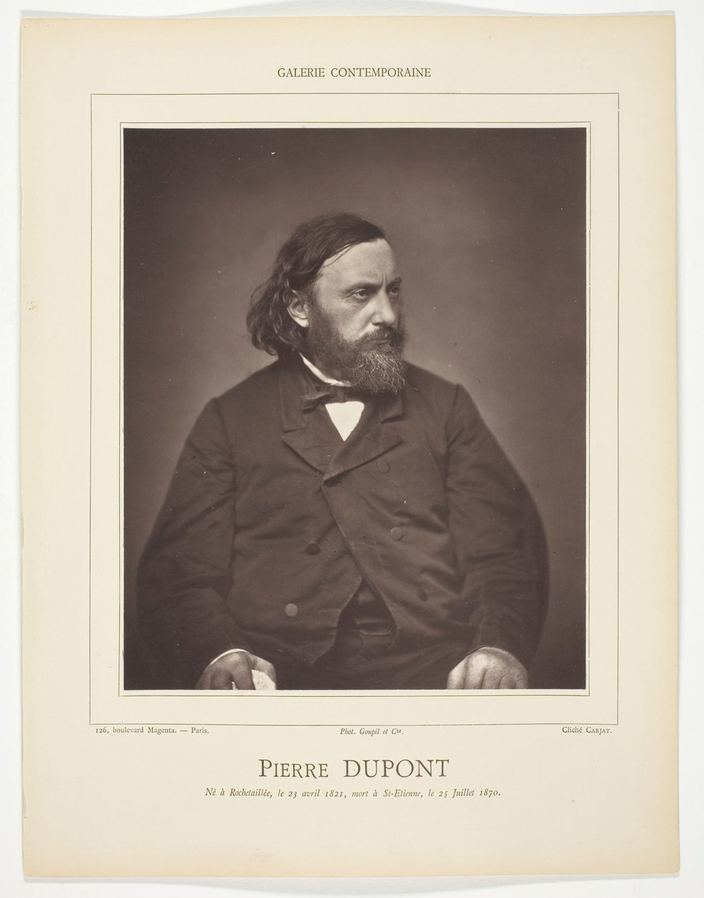 Pierre Dupont od Etienne Carjat