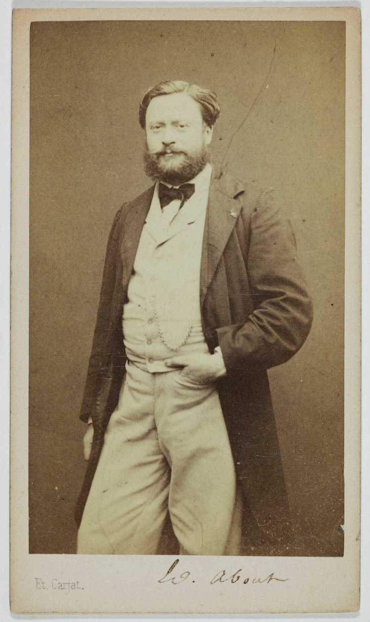 Portrét Edmonda Abouta (1828-1885), romanopisce, polemika od Etienne Carjat