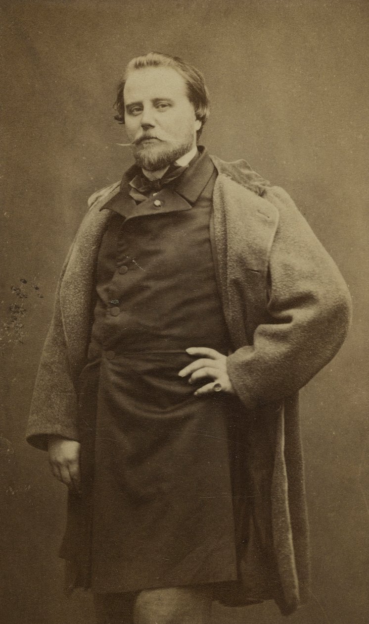 Portrét Charlese Basseta (1822-1869) známého pod pseudonymem Adrien Robert. od Etienne Carjat