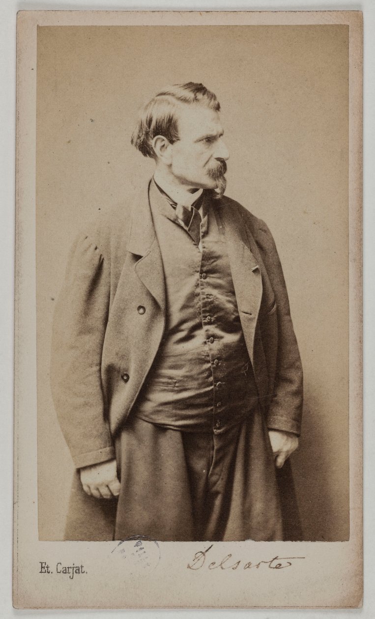 Portrét Françoise Delsarteho, asi 1870-90 (albumenový tisk) od Etienne Carjat