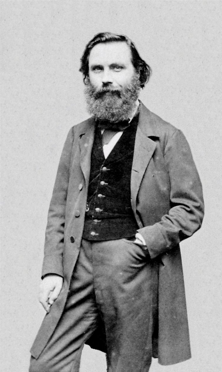 Portrét francouzského spisovatele a novináře Eugèna Garcina (1830-1909). od Etienne Carjat