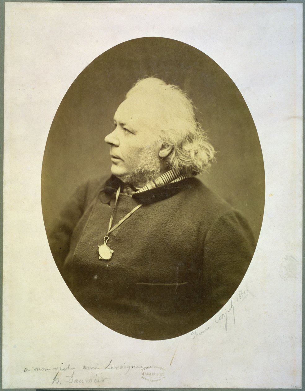 Portrét Honore Daumier (1808-79) 1861 (tisk alba) od Etienne Carjat