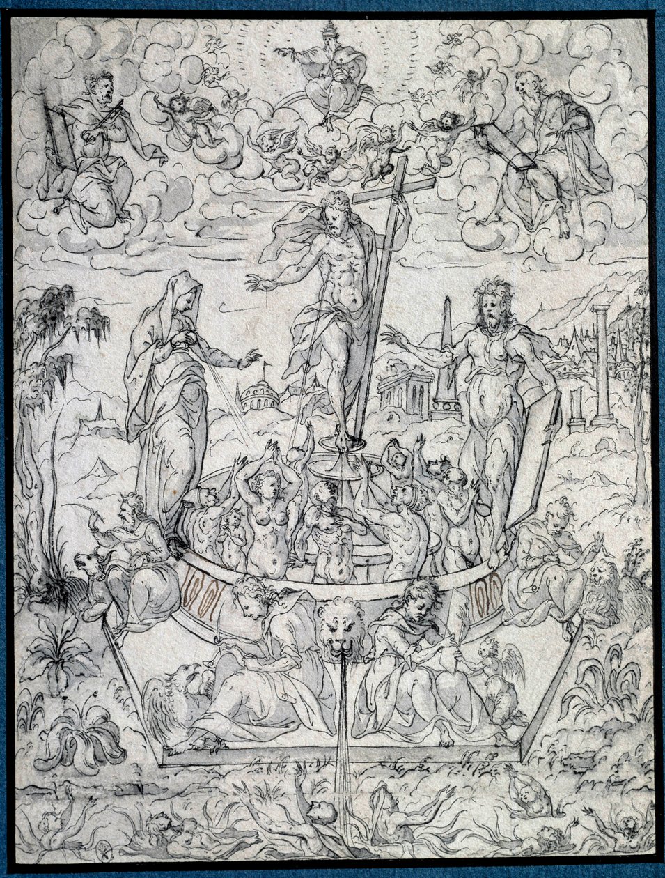 Alegorie náboženství. Kresba Etienna Delauna (1518-1583/95) Paříž 16. století, muzeum Louvre od Etienne Delaune