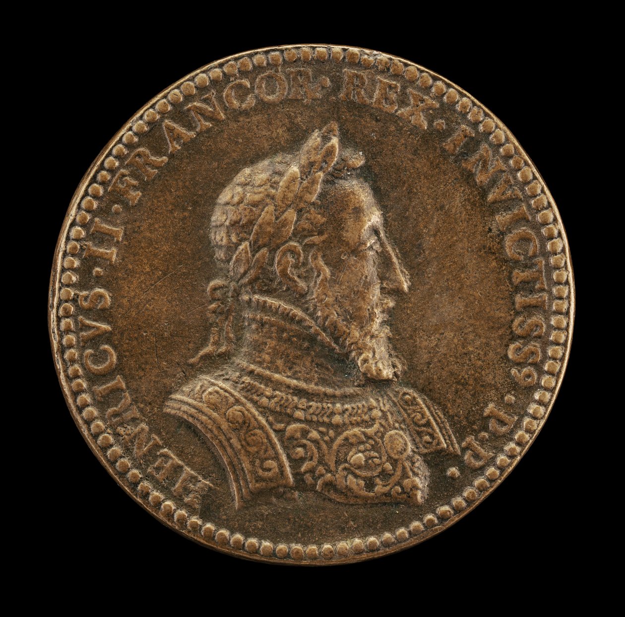 Jindřich II., 1519-1559, francouzský král 1547 [avers] od Etienne Delaune
