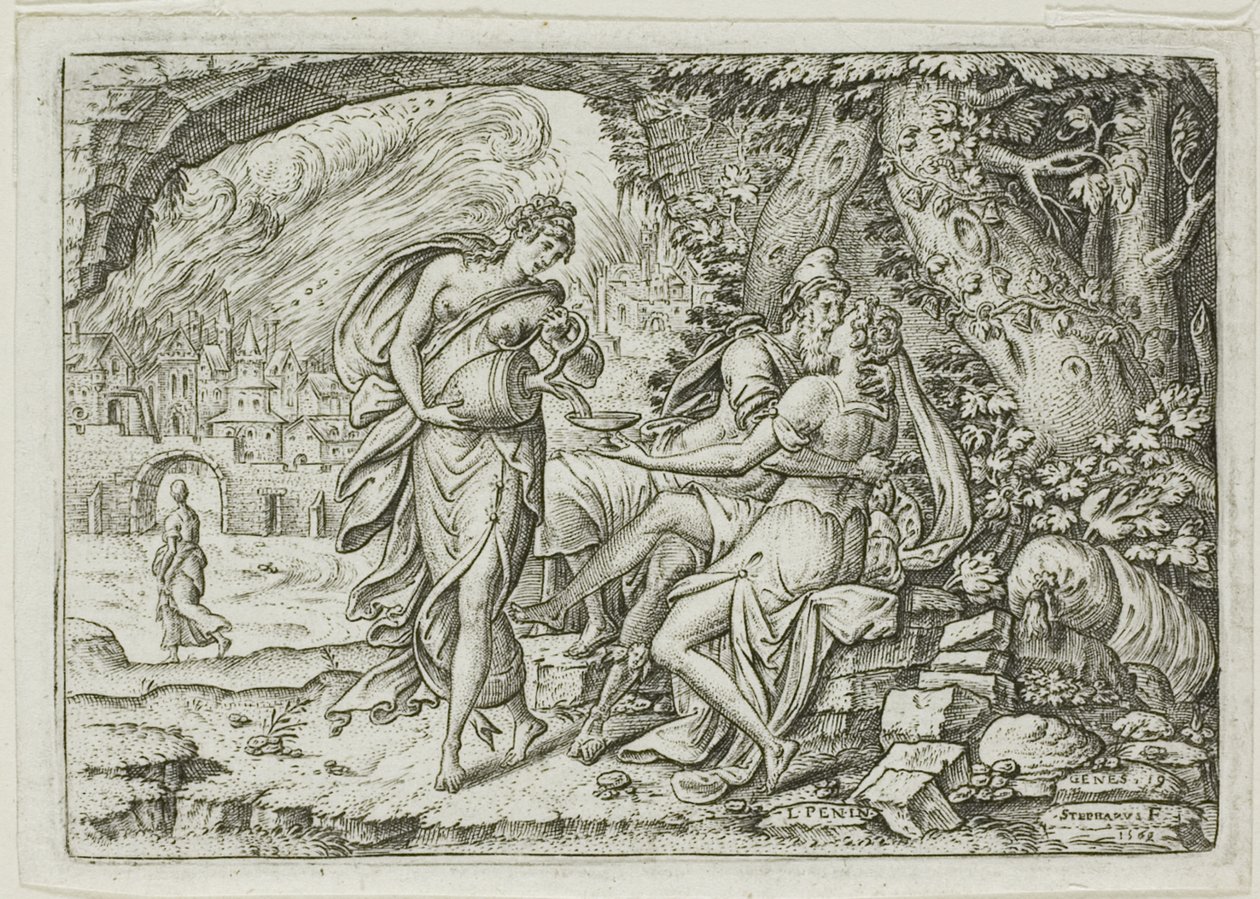 Lot a jeho dcery od Etienne Delaune
