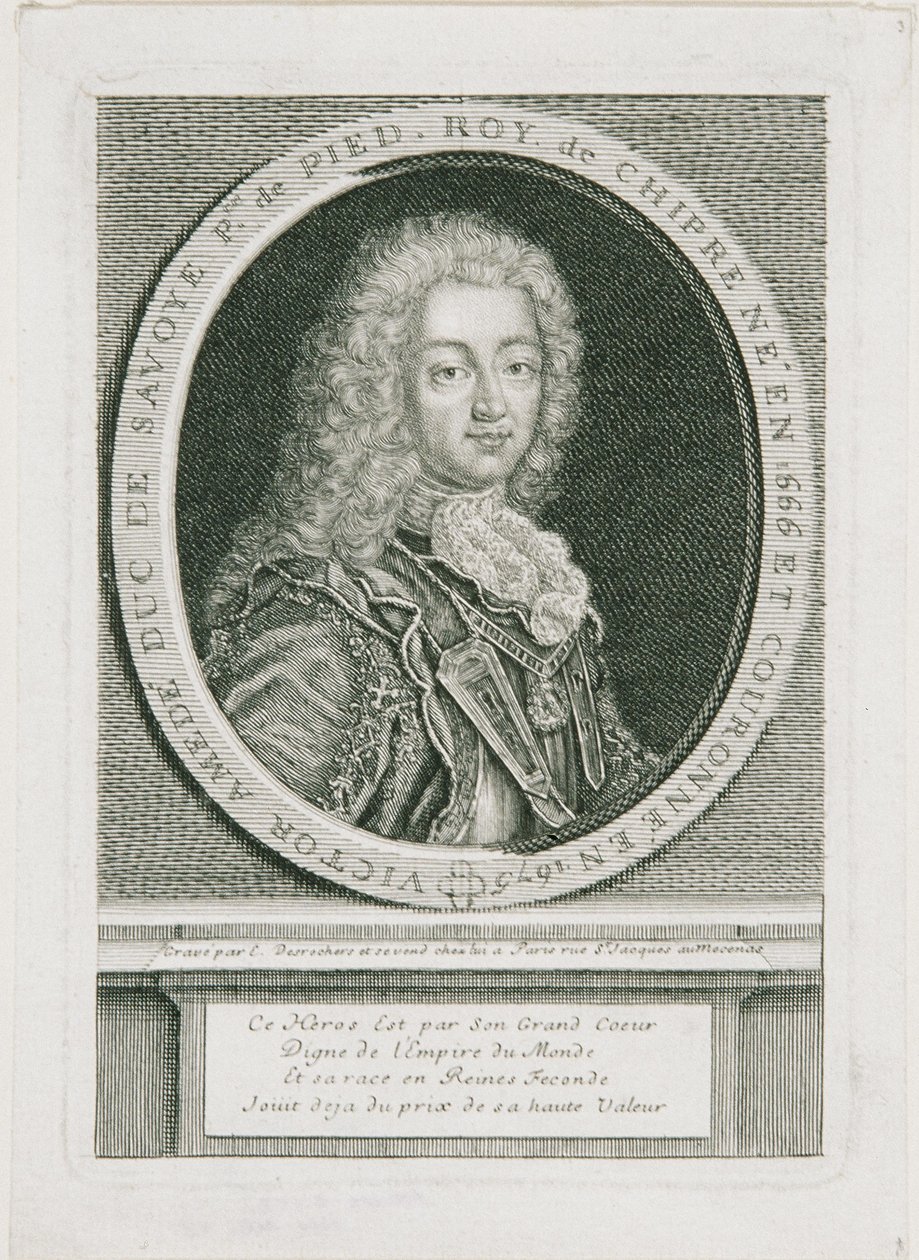 Viktor Amadeus II. vévoda savojský, král sicilský a první král Piemontu-Sardinie od Etienne Desrochers