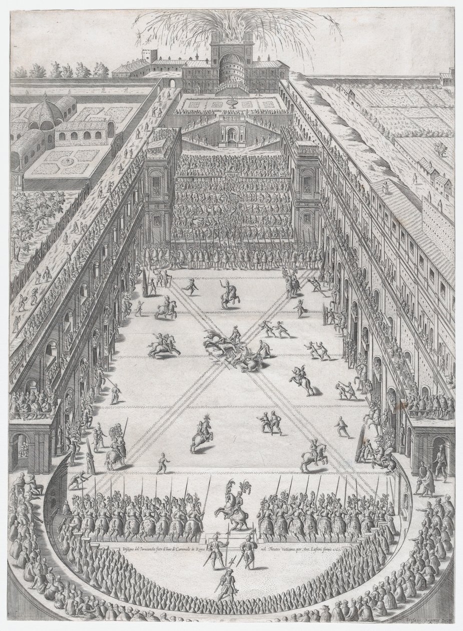 Zrcadlo římské velkoleposti: Sňatek Annibale Altempse a Ortensie Borromeo, Řím,..., 1565. od Etienne Duperac