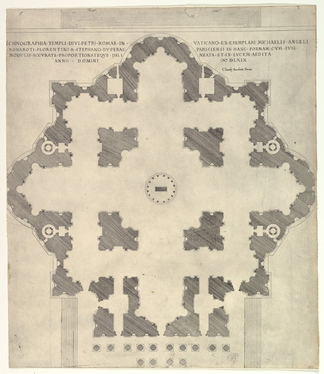 Plán svatého Petra Peters, 1569 od Etienne Duperac