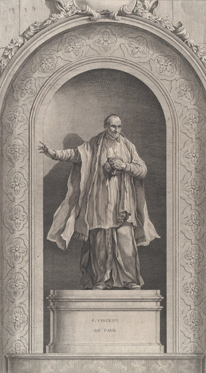Kaple Nalezenců v Paříži: Saint Vincent de Paul, 1756. od Etienne Fessard