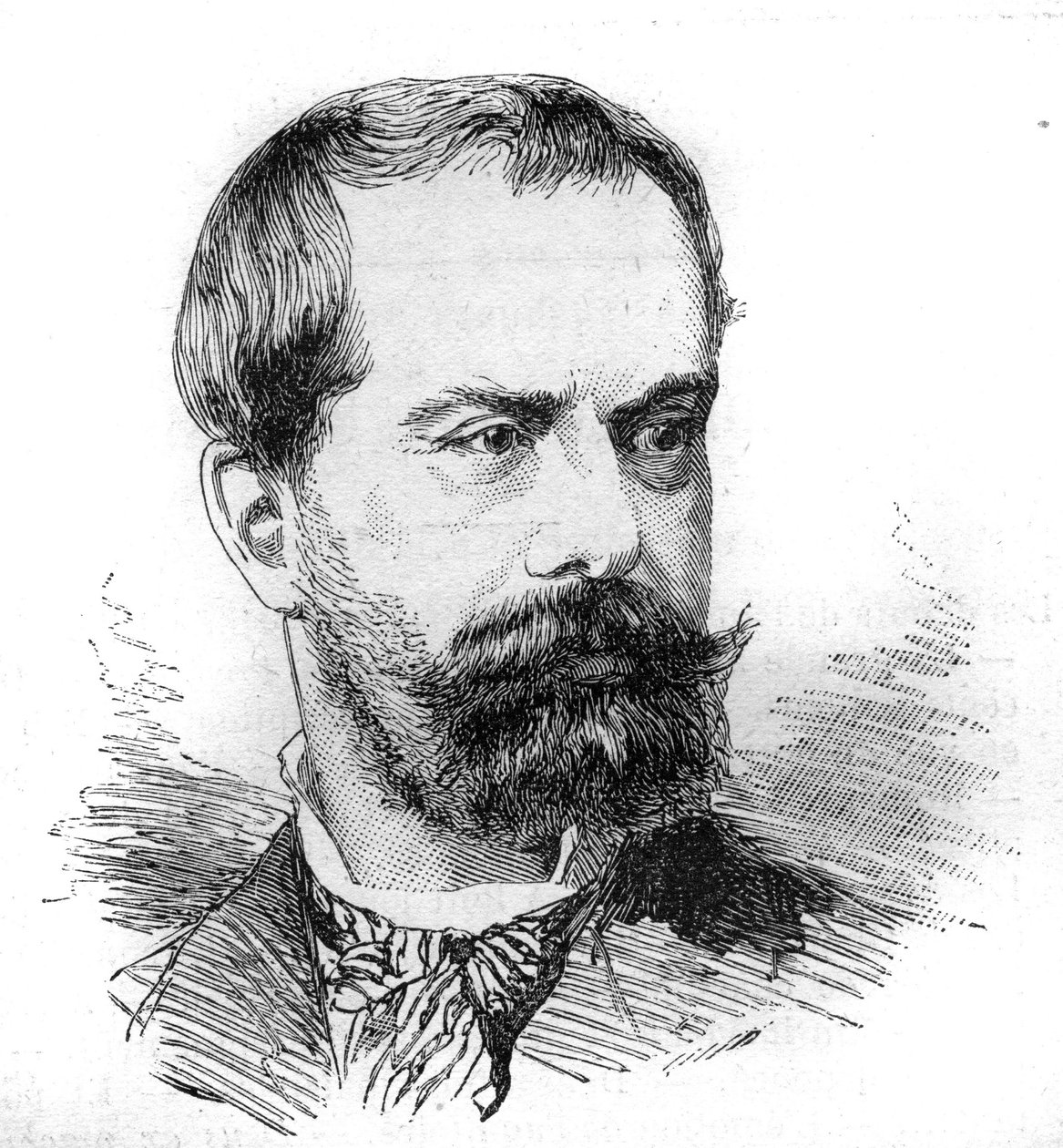 Portrét Paula Devese (1837-1889), francouzského právníka a politika. Rytina od Bocoura v „“Le Monde Illustré““ č. 1287 z 26. listopadu od Etienne Gabriel Bocourt