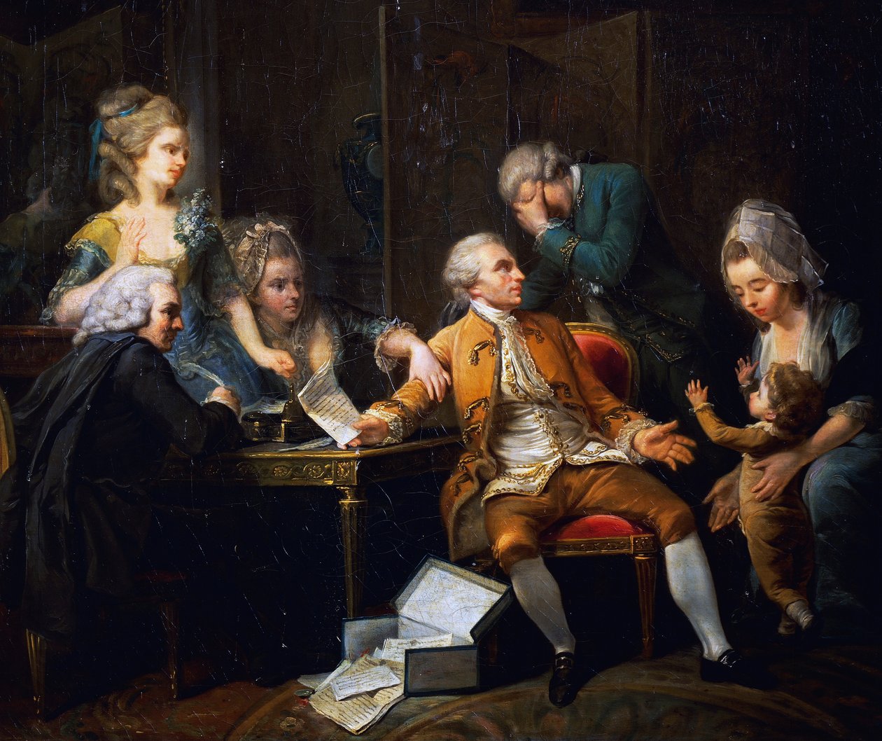 Porušená smlouva, obraz Jeaurata Etienna (1699-1789), Francie od Étienne Jeaurat