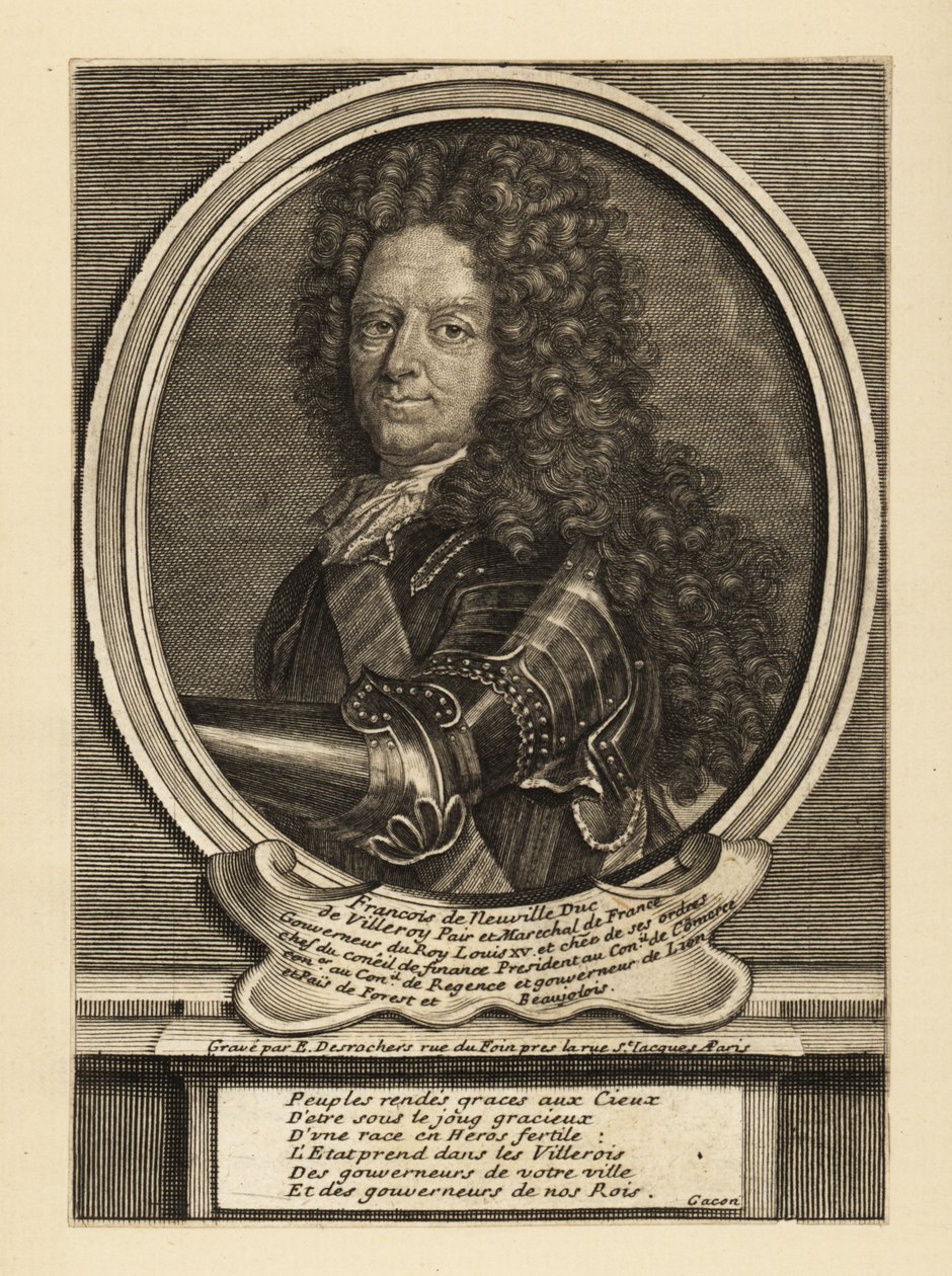 Francois de Neufville, 2. vévoda z Villeroy, francouzský voják od Etienne Jehandier Desrochers