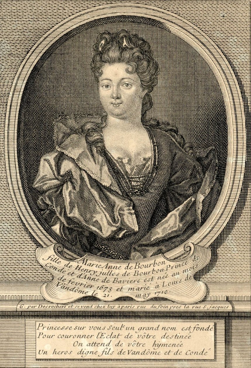 Marie Anna de Bourbon, vévodkyně z Vendôme od Etienne Jehandier Desrochers