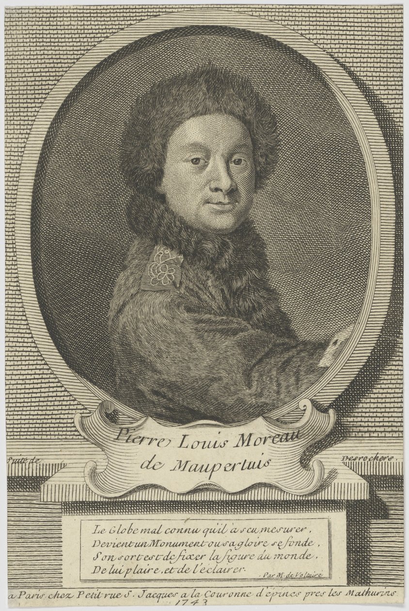 Pierre Louis Moreau de Maupertuis 1698-1759, 1743. od Etienne Jehandier Desrochers
