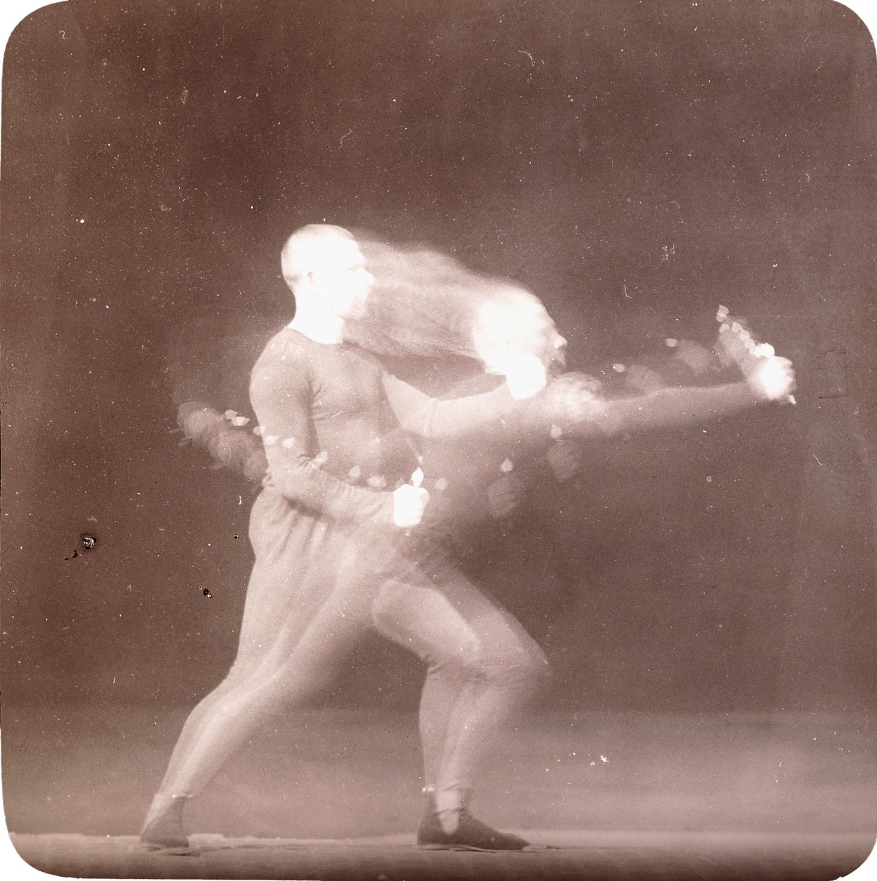 Chronofotografie pohybů boxera, kolem roku 1890 od Etienne Jules Marey
