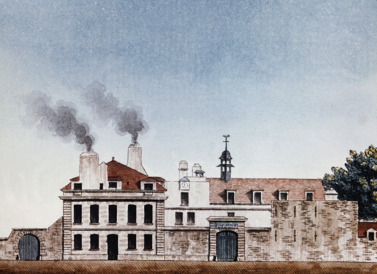 Neckerova nemocnice v roce 1818 - viněta vyrytá J.E. Thierrym, Archives of Public Assistance od Etienne Jules Thierry