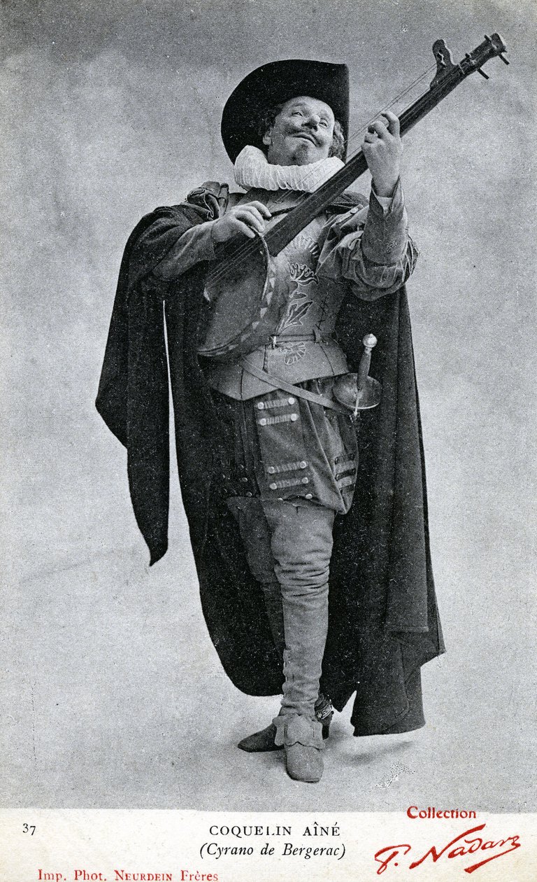 Constant Poppy aka Coquelin aîné (1841 - 1909) fotografovaná v kostýmu Cyrana de Bergerac (foto) od Etienne Neurdein