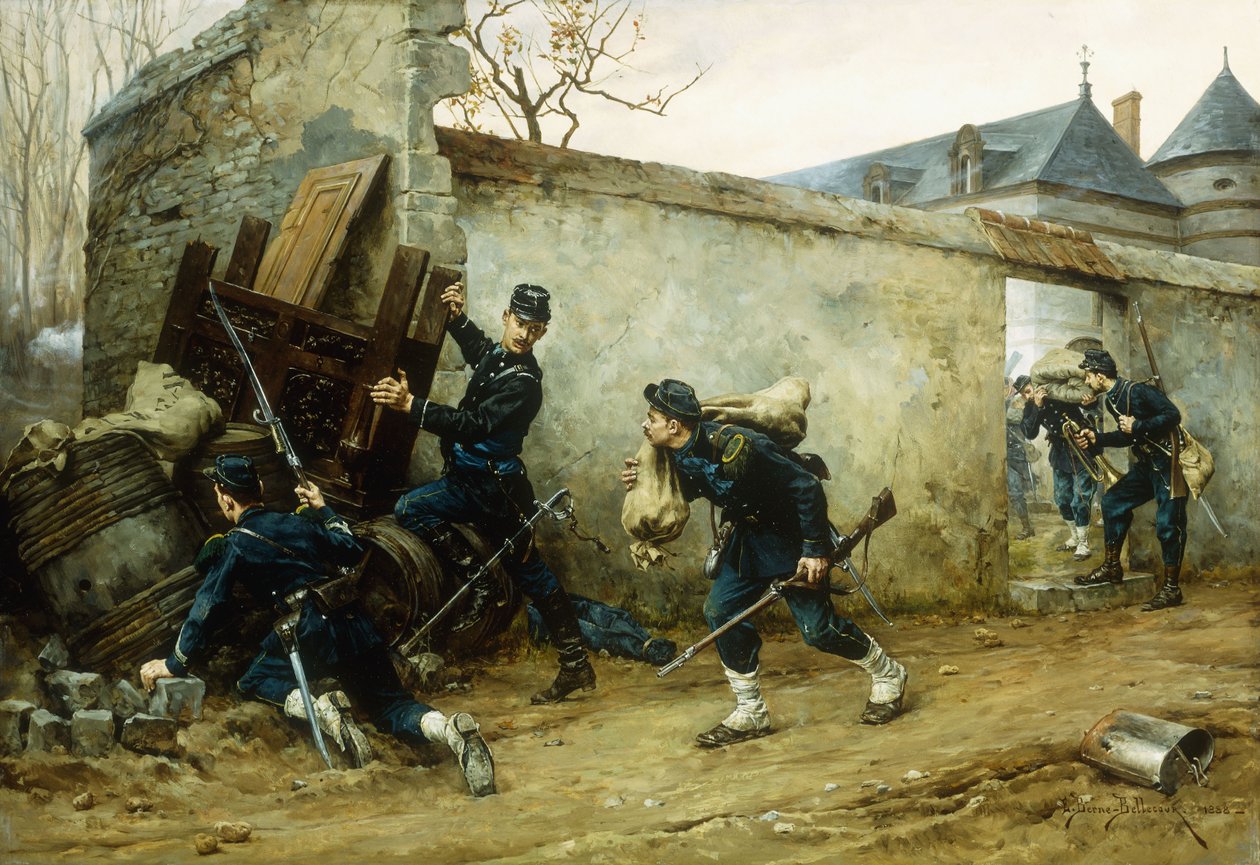 Překvapivý útok, 1888 od Etienne Prosper Berne Bellecour