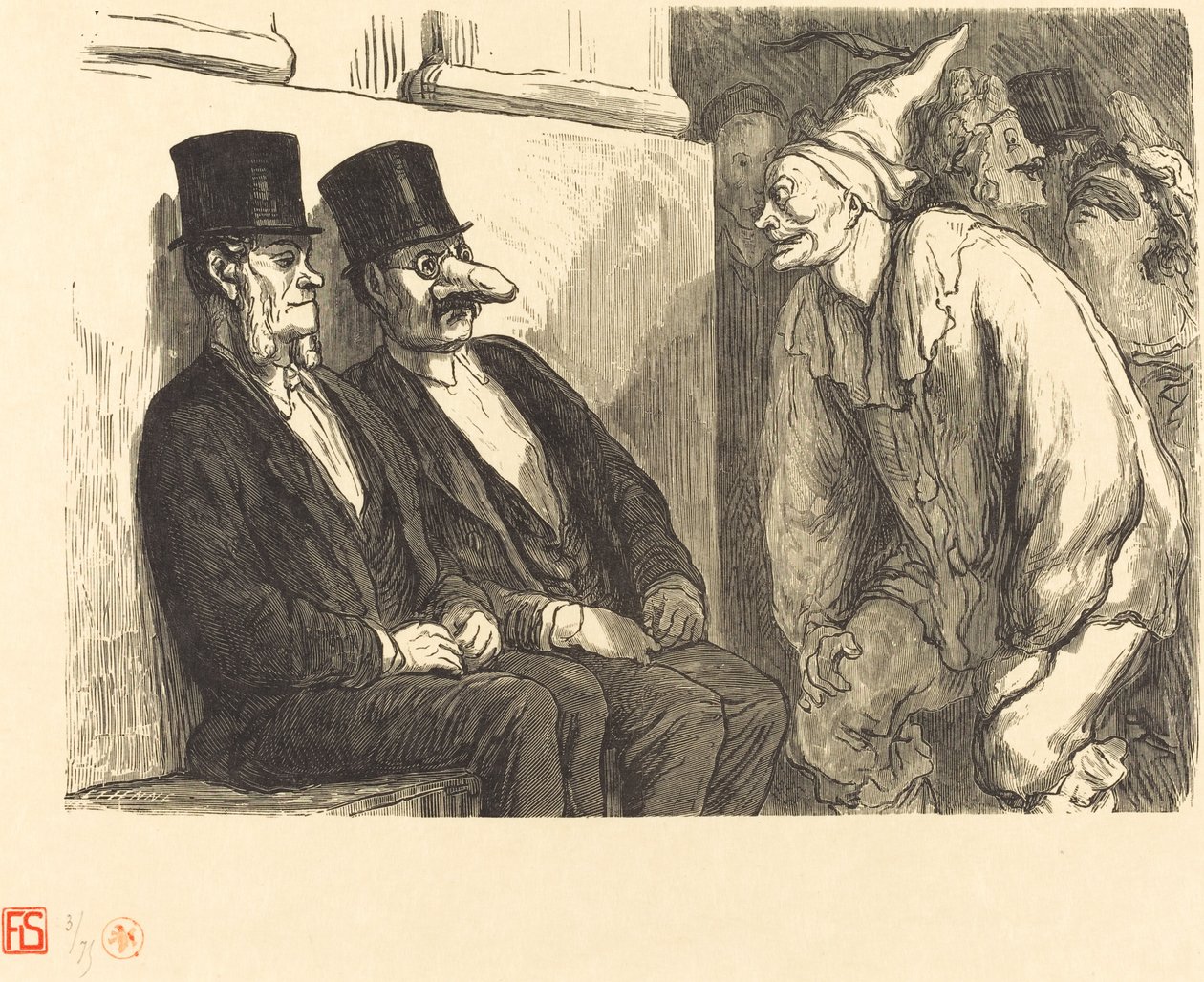 Ples v opeře: Příliš se bavíte! od Etienne after Honoré Daumier
