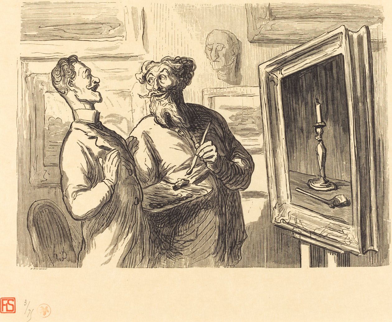 Realista si vždy najde realistu, který ho obdivuje od Etienne after Honoré Daumier