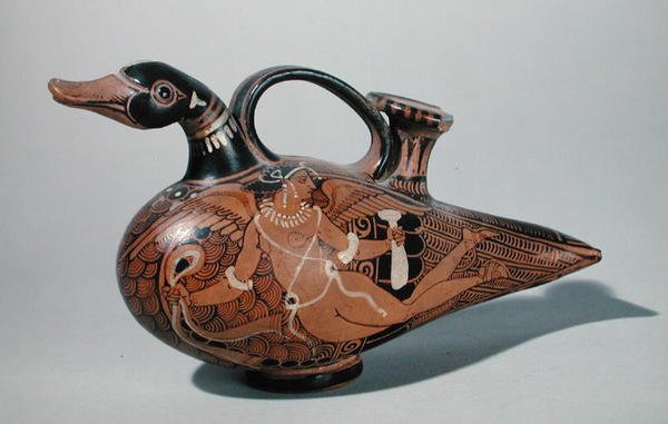 Askos ve formě kachny (keramika) od Etruscan