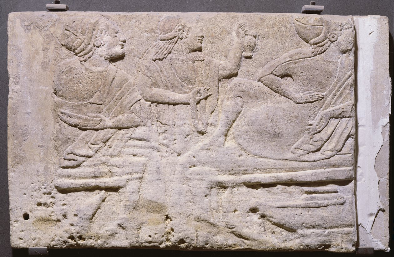 Cippi ukazuje banket (vápenec) od Etruscan