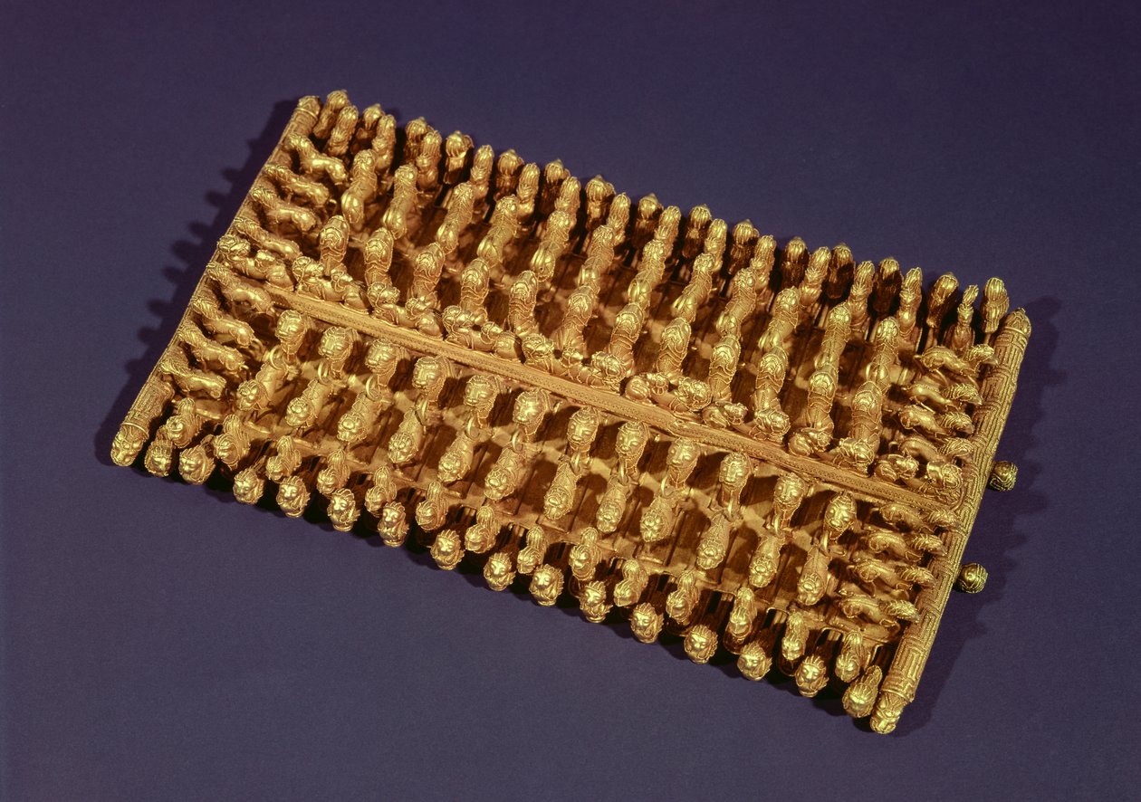Obdélníková fibula, z hrobky Barberini (zlato) od Etruscan