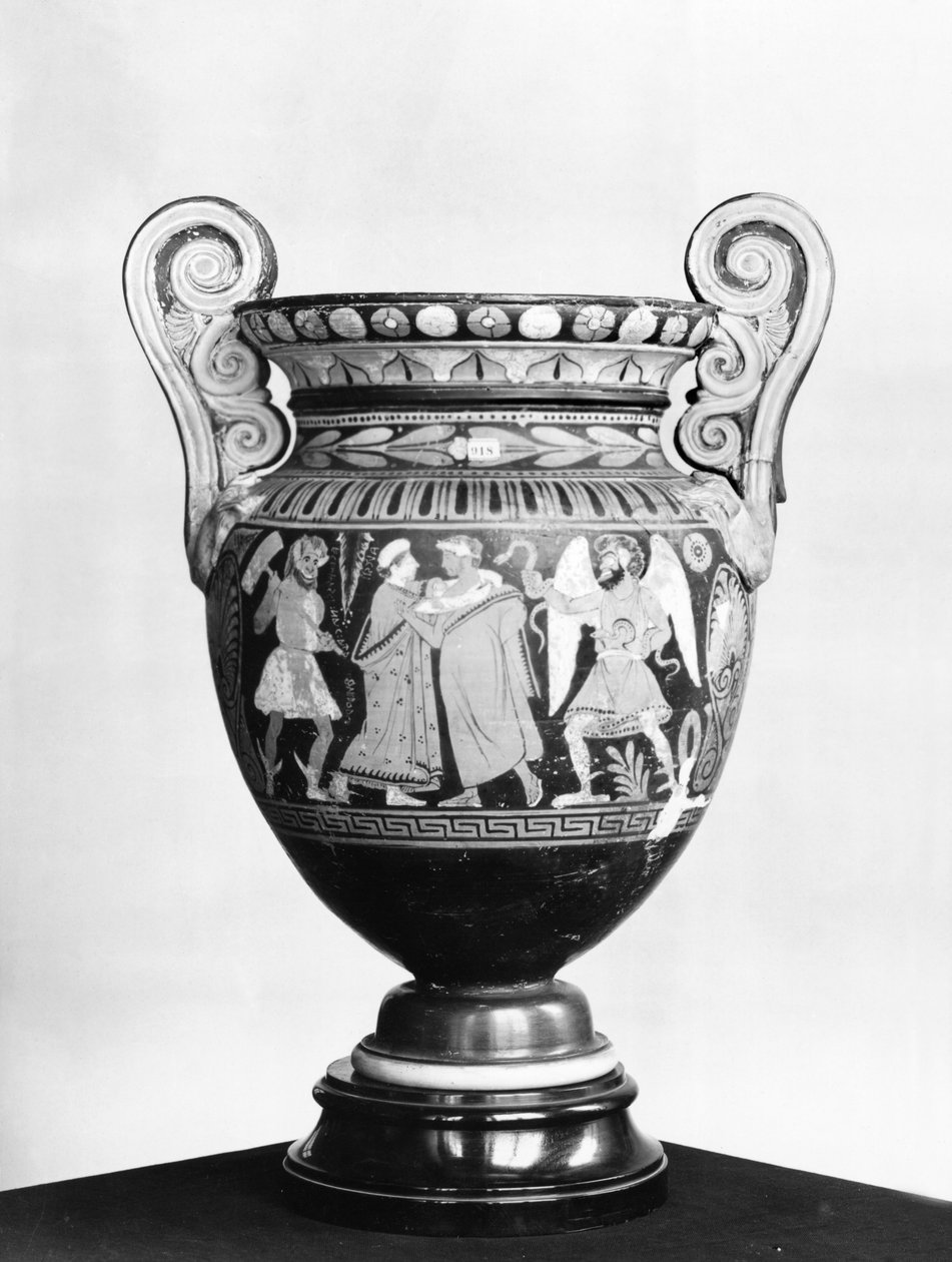 Červenofigurová amfora zobrazující rozchod Alcestise a Admeta (keramika) od Etruscan