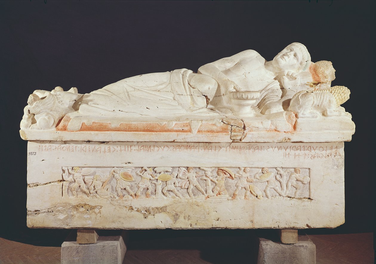 Sarkofág Velthur Partunus, 8.-1. století před naším letopočtem (terakota) od Etruscan