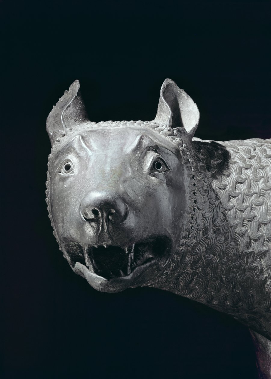The Capitoline She-Wolf (bronz) (detail) od Etruscan
